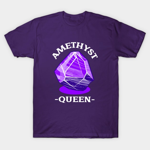 Amethyst Queen Crystal Gem Jewel Spiritual T-Shirt by Witchy Ways